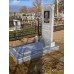 Памятник из мрамора - Прямой с надгробный плитой PM0023-2 — ritualum.ru