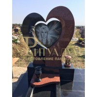 Памятники в виде сердца на могилу в Кущёвской